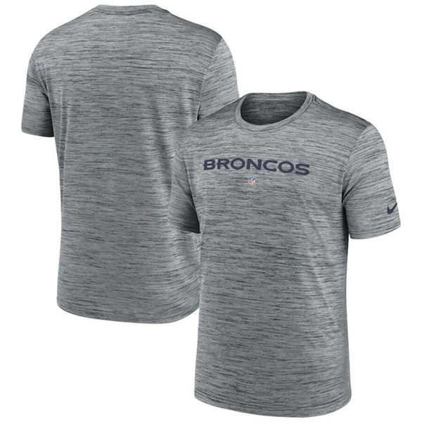Men's Denver Broncos Gray Velocity Performance T-Shirt